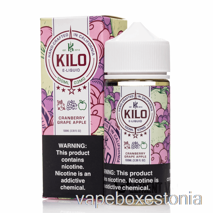 Vape Box Estonia Jõhvikas Viinamarjaõun - Kilo Revival - 100ml 3mg